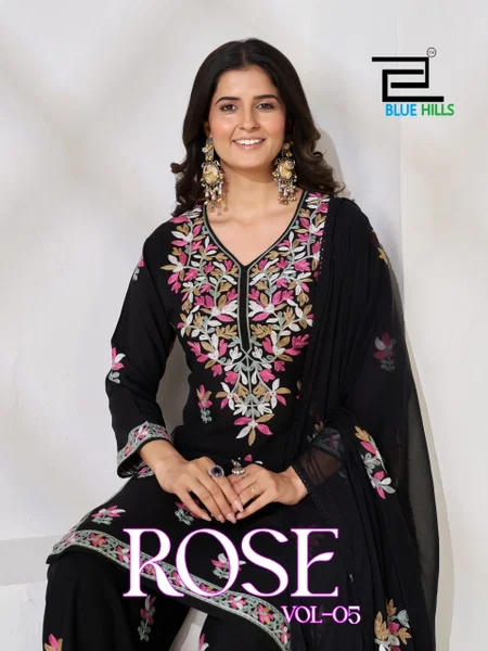 Rose Vol 5 By Blue Hills Rayon Kurti With Bottom Dupatta